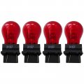 Usonline911 4pcs 3157 Light Bulbs Back-up Reverse Interior Dome High Mount Stop Directional Signal S8 Miniature Lamp Red