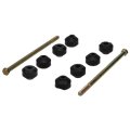 Front Stabilizer Bar Link Set For Gmc Sierra 1500 2007 To 2019 Polyurethane Black Bushings Silver Classification 