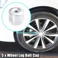 X Autohaux 5pcs Plastic Car Wheel Lug Nuts Bolt Cap Cover For Volkswagen Touareg 2004-2016 7l6601173a