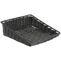 Wicker Look Tapered Storage Basket Rectangular Black 15 2 L X6 D 1 To 5 H 