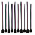Uxcell 5 Paris Led 5050 Rgb Strip Light Connector 4 Pin Conductor To Controller Jumper For