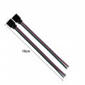 Uxcell 5 Paris Led 5050 Rgb Strip Light Connector 4 Pin Conductor To Controller Jumper For