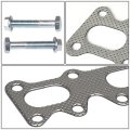 Aluminum Exhaust Manifold Header Gasket Set Compatible With 97-06 Mercedes C230 Sl30 C220 W202 W203 2 2l 2 3l