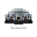 4 Gauge In 8 Out 3 Way Stereo Amp Power Ground Distribution Block For Car Audio Splitter Silver Tone