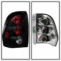 Acanii For 2002-2009 Chevy Trailblazer Trail Blazer Black Tail Lights Brake Lamps Replacement Driver Passenger Side