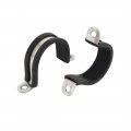 Uxcell 30mm Dia Rubber Lined U Shaped 304 Stainless Steel Pipe Clip Hose Clamp 4pcs