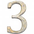 5 Inch High Home Address House Numbers- Unique Cast Iron Metal Mailbox Number Letters For Outside Or Front Door Handmade Gold 