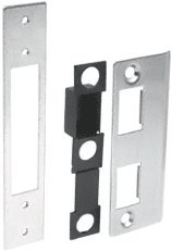 Crl Brushed Stainless Deadlatch Strike Set For Ms Deadlock With A Lock Dl4520