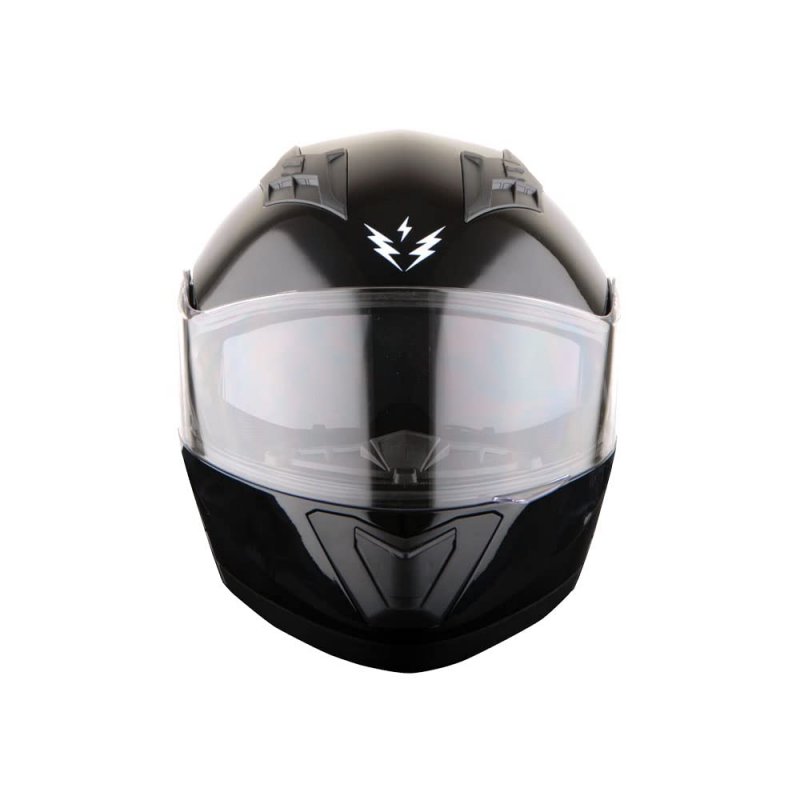 1storm New Motorcycle Bike Modular Full Face Helmet Dual Visor Sun Shield With Led Tail Light Bluetooth Headset Glossy Black