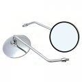 Mmg Adjustable Mirror Set 8mm Rh Rh Thread Chrome Round Shape Motorcycle Scooter 0514 