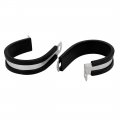 Uxcell 38mm Dia Epdm Rubber Lined P Clips Cable Hose Pipe Clamps Holder 5pcs