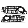 Fog Light Lamp Cover Grille Driver And Passenger Side For Audi A4 B8 S-line S4 Models 2008-2012 Not Fit Standard Bumper 