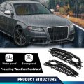 Fog Light Lamp Cover Grille Driver And Passenger Side For Audi A4 B8 S-line S4 Models 2008-2012 Not Fit Standard Bumper