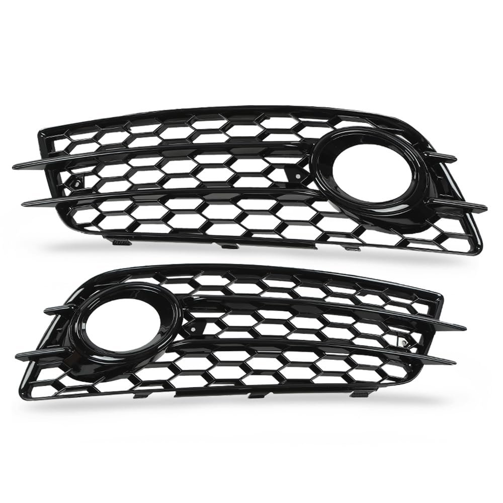 Fog Light Lamp Cover Grille Driver And Passenger Side For Audi A4 B8 S-line S4 Models 2008-2012 Not Fit Standard Bumper