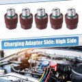 Uxcell 5pcs Air Conditioning Service Valve For Chevrolet Gmc Buick No 52458184 357820795j Male High Side A C Charge Port W Cap