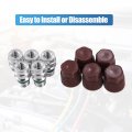 Uxcell 5pcs Air Conditioning Service Valve For Chevrolet Gmc Buick No 52458184 357820795j Male High Side A C Charge Port W Cap