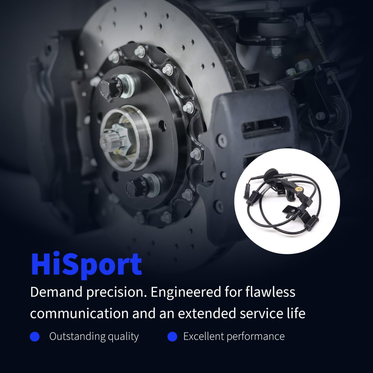 Hisport Abs Wheel Speed Sensor Rear Right For Mazda Mercury