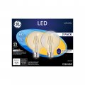 Ge Led Light Bulbs 60 Watt Soft White G25 Globe Clear Medium Base 2 Pack