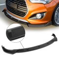 Auto Dynasty 3pcs Stp-style Car Front Bumper Lip Spoiler Wing Body Kit Compatible With Veloster Turbo 13-17 Matte Black