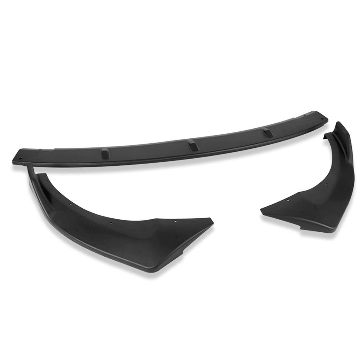 Auto Dynasty 3pcs Stp-style Car Front Bumper Lip Spoiler Wing Body Kit For Veloster Turbo 13-17 Matte Black