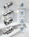 Augrex 3 8 In Pressure Washer Quick Connect Stainless Steel Fittings Adapter Set Female And Male Npt Thread Pcs