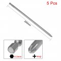 Uxcell 5pcs 200mm 1 4 Hex Shank 6mm Magnetic Phillips Head Screwdriver Bits S2 High Alloy Steel