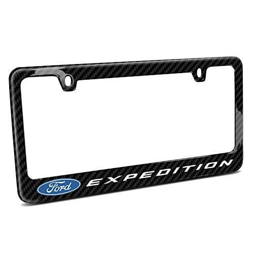 Ford Expedition Black Real 3k Carbon Fiber Glossy Finish License Plate Frame