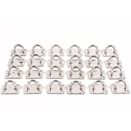 24 Stainless Steel 316 6mm Square Eye Plates 1 4 Marine Ss Pad Boat Rigging