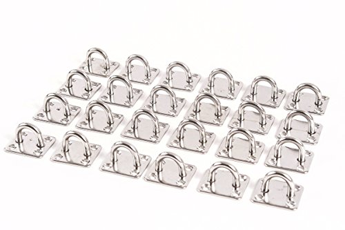 24 Stainless Steel 316 6mm Square Eye Plates 1 4 Marine Ss Pad Boat Rigging