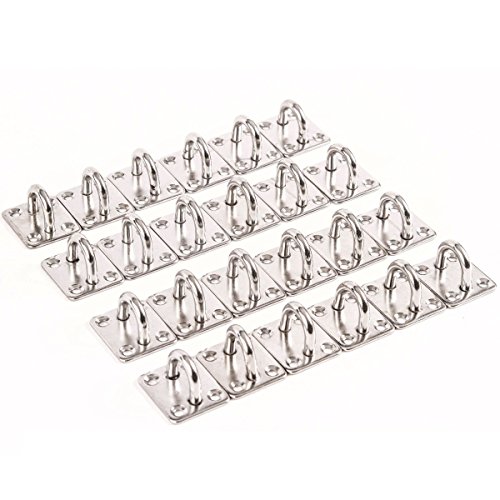 24 Stainless Steel 316 6mm Square Eye Plates 1 4 Marine Ss Pad Boat Rigging