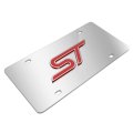 Ford Focus St 3d Logo Mirror Chrome Stainless Steel License Plate Official Licensed