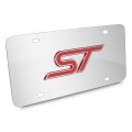 Ford Focus St 3d Logo Mirror Chrome Stainless Steel License Plate Official Licensed
