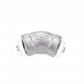Uxcell 304 Cast Stainless Steel Pipe Fitting 45 Degree Elbow G1 4 Female 32mm Length