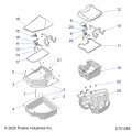 Polaris Rzr Storage Lid Seal Center Genuine Oem Part Qty 1