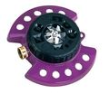 Colorstorm Turret 9 Pattern Sprinkler Berry Heavy Duty Metal Base With Molded Hook For Lawn And Garden Care Model 15026 
