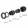Uxcell Pg11 Cable Gland 6 Holes Waterproof Ip68 Nylon Joint Adjustable Locknut For 1 4-2 1mm Dia Wire