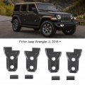 Car Door Hinge Covers Carbon Fiber Texture Trim Cover Exterior Accessories Fit For Jeep Wrangler Jl 2018