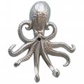 Handcrafted Model Ships Antique Brass Wall Mounted Octopus Hooks 7 Sea Home Decor Beach Lifestyle 