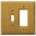 Amerelle 4025tr Traditional Single Toggle Single Rocker Wood Wallplate In Light Oak 