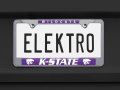 Elektroplate All Metal License Plate Frame Kansas State