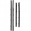 4pcs Black Window Seal Exterior Sealing Trim Strip Replacement For 2012-2015 Civic 
