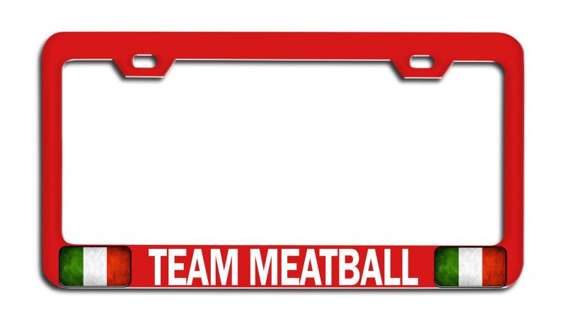 Team Meatball Italian Italy Rd Auto Metal License Plate Frame Tag Holder P14