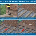 Muzata 500pcs Deck Fasteners Nylon Hidden Fastener Clips Compositeing T With Metal Screws For 250 Sq Ft Of Deck Boards M029