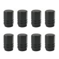 8pcs Set Tire Stem Valve Caps Aluminium Car Dustproof Wheel Air Universal For Cars Bike Trucks Black 