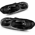 Headlight Assembly Pair Replacement For Chevrolet Camaro 1998-2002 Black Housing Clear Lens Driver Passenger Side