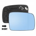 X Autohaux Car Passenger Right Rearview Blue Tinted Mirror Glass Heated With Backing Plate For Land Rover Lr3 2005-2009