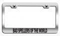 Bad Spellers Of The World Geek Ch Steel Auto Suv License Plate Frame Tag Holder 