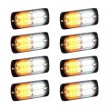 Astra Depot Emergency Warning Hazard 8pcs Ultra Thin 20-led Surface Mount Super Bright Led Strobe Light 16pcs 2-led Dash