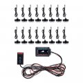 Astra Depot Emergency Warning Hazard 8pcs Ultra Thin 20-led Surface Mount Super Bright Led Strobe Light 16pcs 2-led Dash