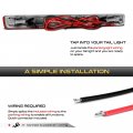 Vipmotoz 2in1 Led Rear Drl Reflector Tail Brake Lights Lamps Compatible With 2019-2022 Mercedes-benz G550 G63 Amg W463 Chrome